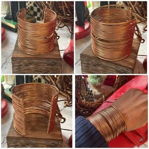 Elegant Copper Wire Cuff Bracelet